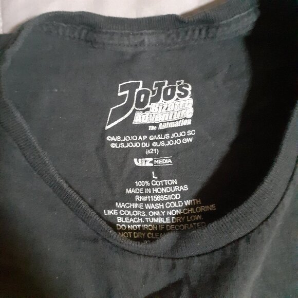 Jojo’s Bizarre Adventure Stardust Crusaders Black Anime T-Shirt Size L %100 Cott - Picture 7 of 9